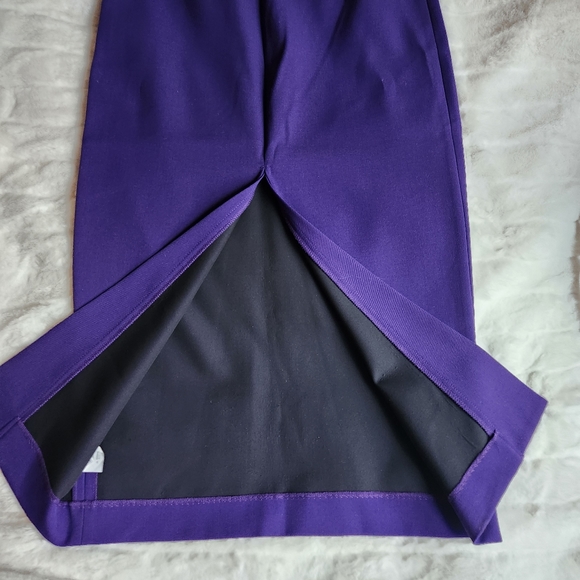 Zara Dresses & Skirts - Zara midi skirt back slit purple sz L NWT